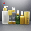 luxury bamboo cosmetic packaging bamboo glass dropper pump spray lotion serum bottle BJ-211B
